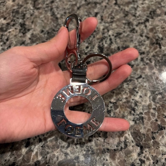 Loewe Metallic Circle Logo Key Chain Bag Charm - Picture 8 of 8